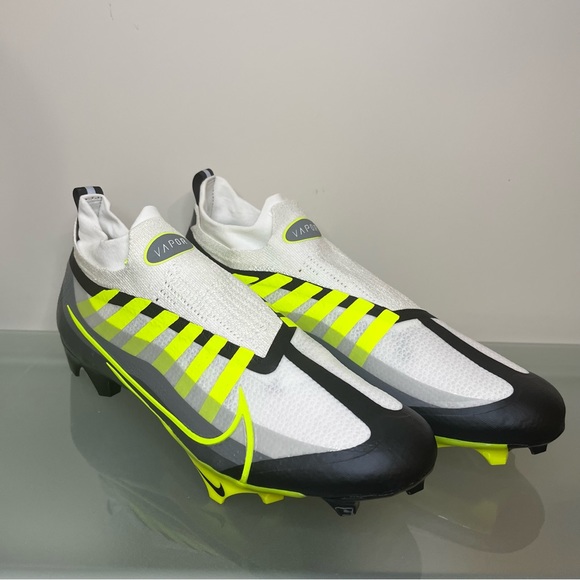 Nike Vapor Edge Elite 360 Flyknit Ghost Lace Football Black White Volt Size 11 main image 7